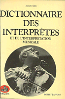 Dictionnaire des interpretes, Alain Paris