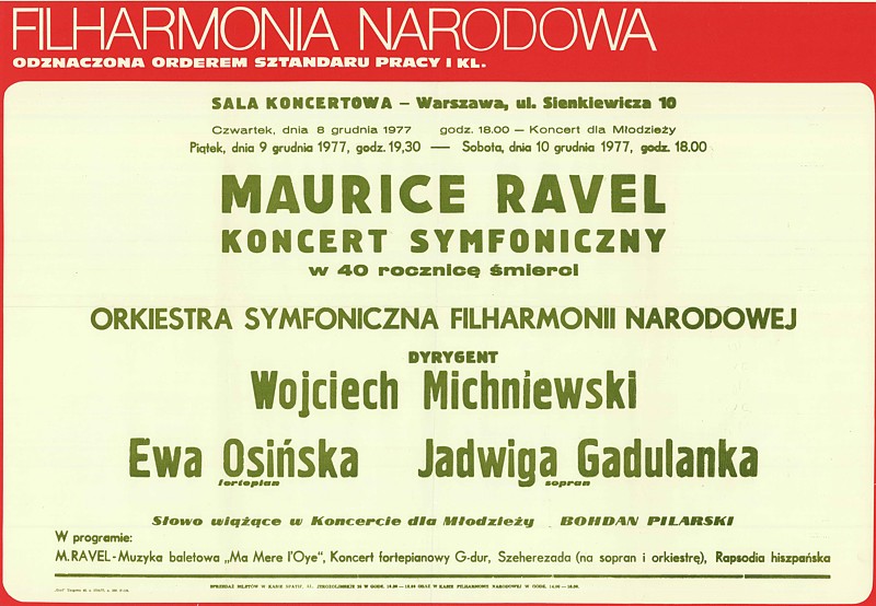 Filharmonia Narodowa, 1977